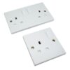 Kauden Dual Gang Surface Mount PVC Back Box (32mm)