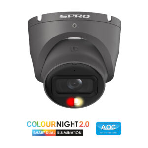 SPRO 4MP ColourNight 2.0 IP Turret with Microphone - Grey
