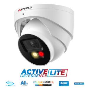 SPRO 6MP ColourNight 2.0 Active Deterrence IP Turret - White