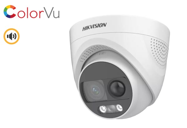 Hikvision DS-2CE72KF3T-PIRXO 5MP 3K TVI Colorvu Turret PIR/Siren 2.8mm